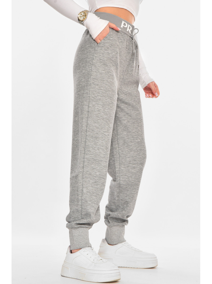 Штаны женские однотонные серого цвета 211454C