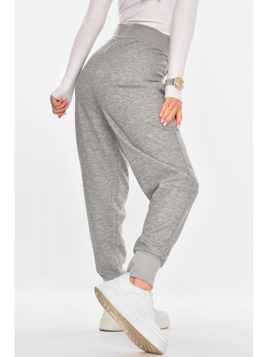 Штаны женские однотонные серого цвета 211454C