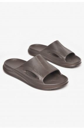 Шльопанці піна чоловічі темно-коричневого кольору C-118 211459C