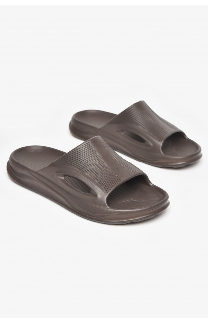 Шлепки пена мужские темно-коричневого цвета C-118 211459C Шлепки пена мужские темно-коричневого цвета C-118 211459C