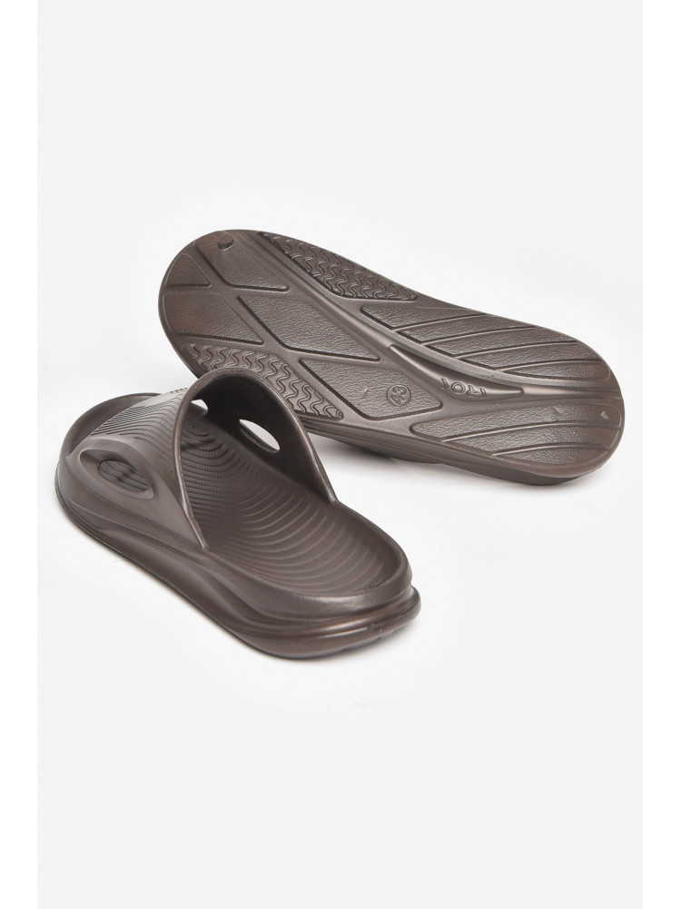 Шлепки пена мужские темно-коричневого цвета C-118 211459C