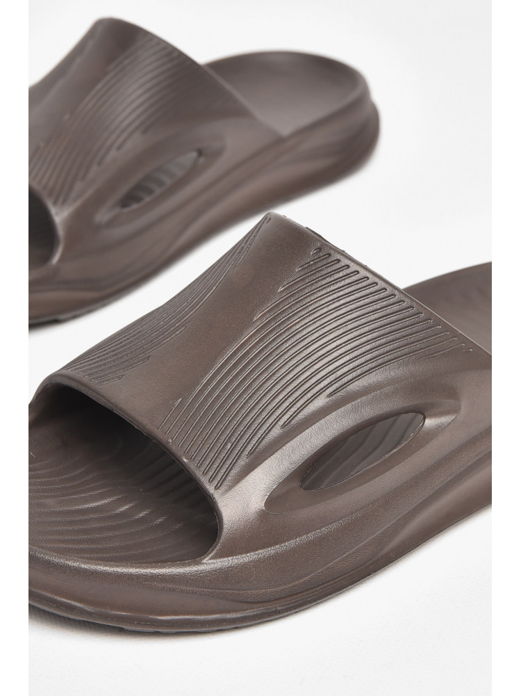 Шлепки пена мужские темно-коричневого цвета C-118 211459C