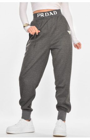 Штаны женские однотонные тёмно-серого цвета 211465C