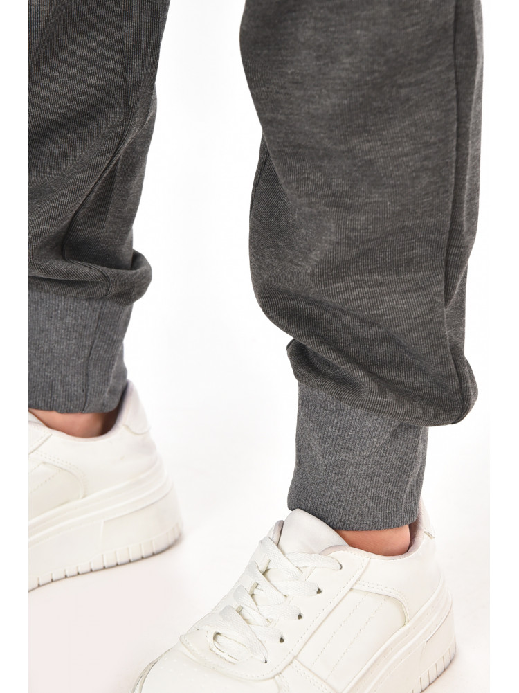 Штаны женские однотонные тёмно-серого цвета 211465C