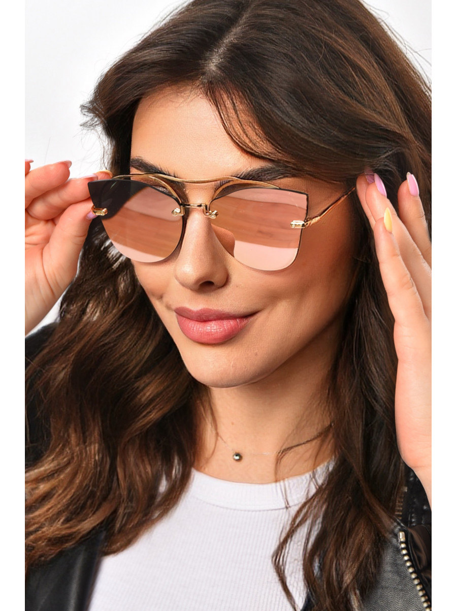 Очки женские золотого цвета 211476C