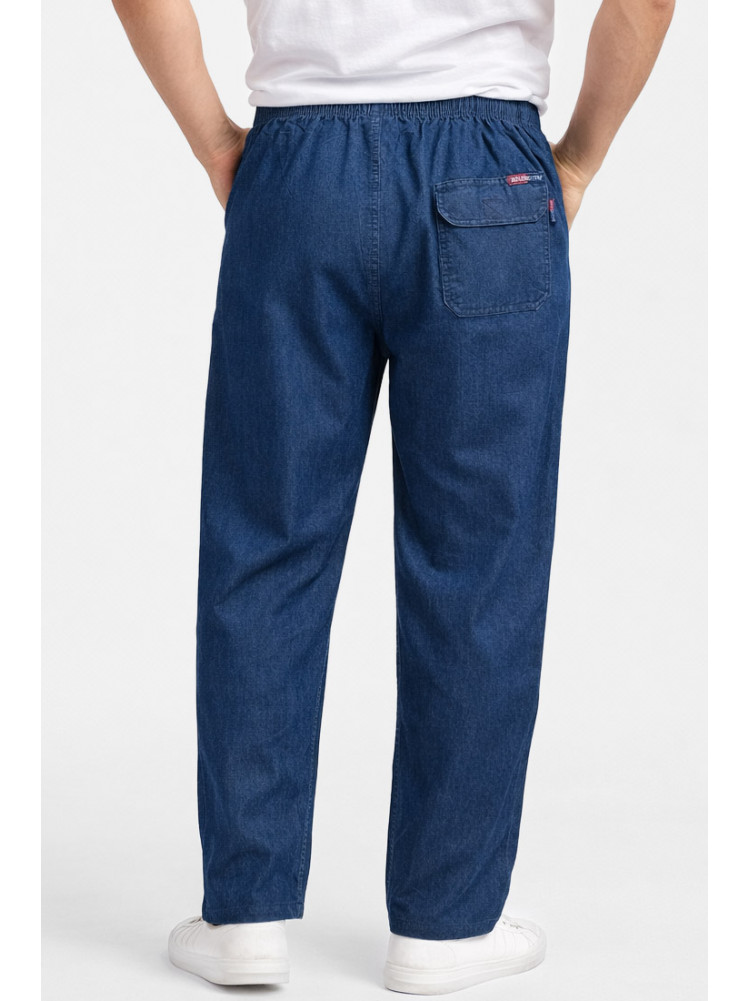 Штаны мужские полубатальные синего цвета Т-19 211479C