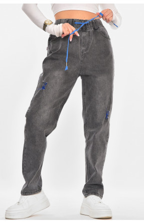 Джинсы женские однотонные серого цвета 510-18 211480C