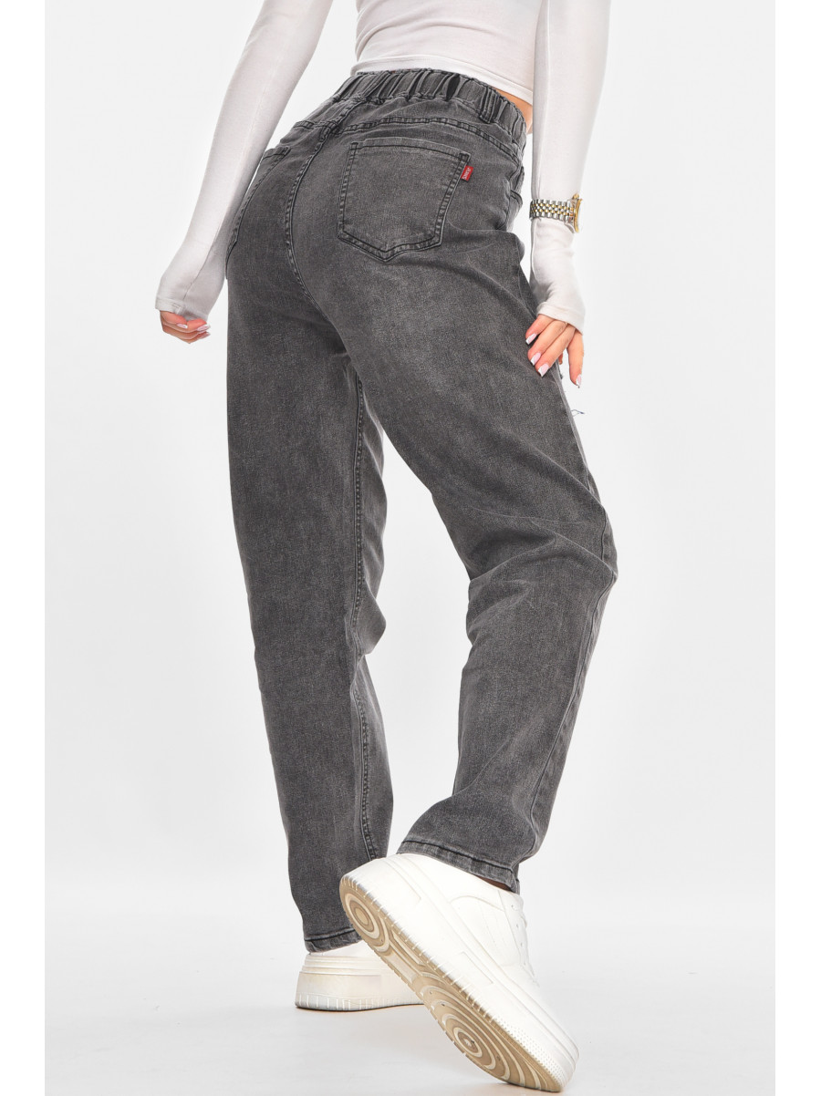 Джинсы женские однотонные серого цвета 510-18 211480C
