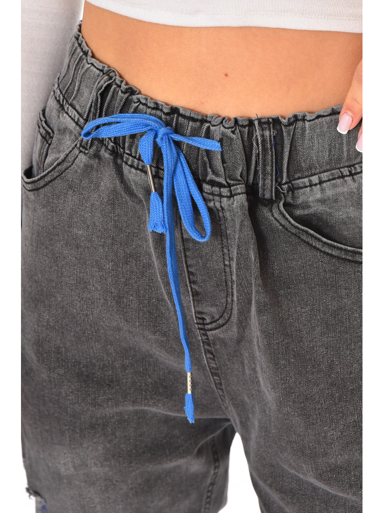 Джинсы женские однотонные серого цвета 510-18 211480C