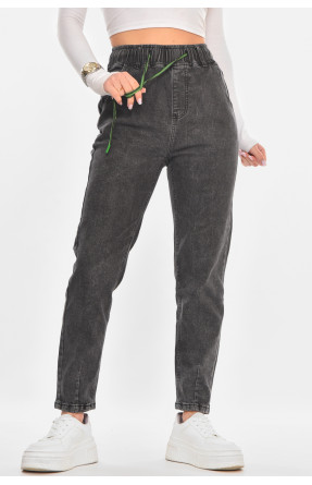 Джинсы женские однотонные тёмно-серого цвета 510-18 211482C