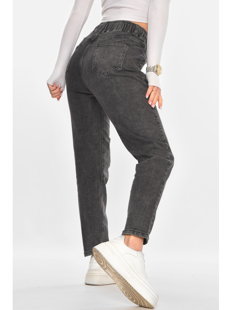 Джинсы женские однотонные тёмно-серого цвета 510-18 211482C