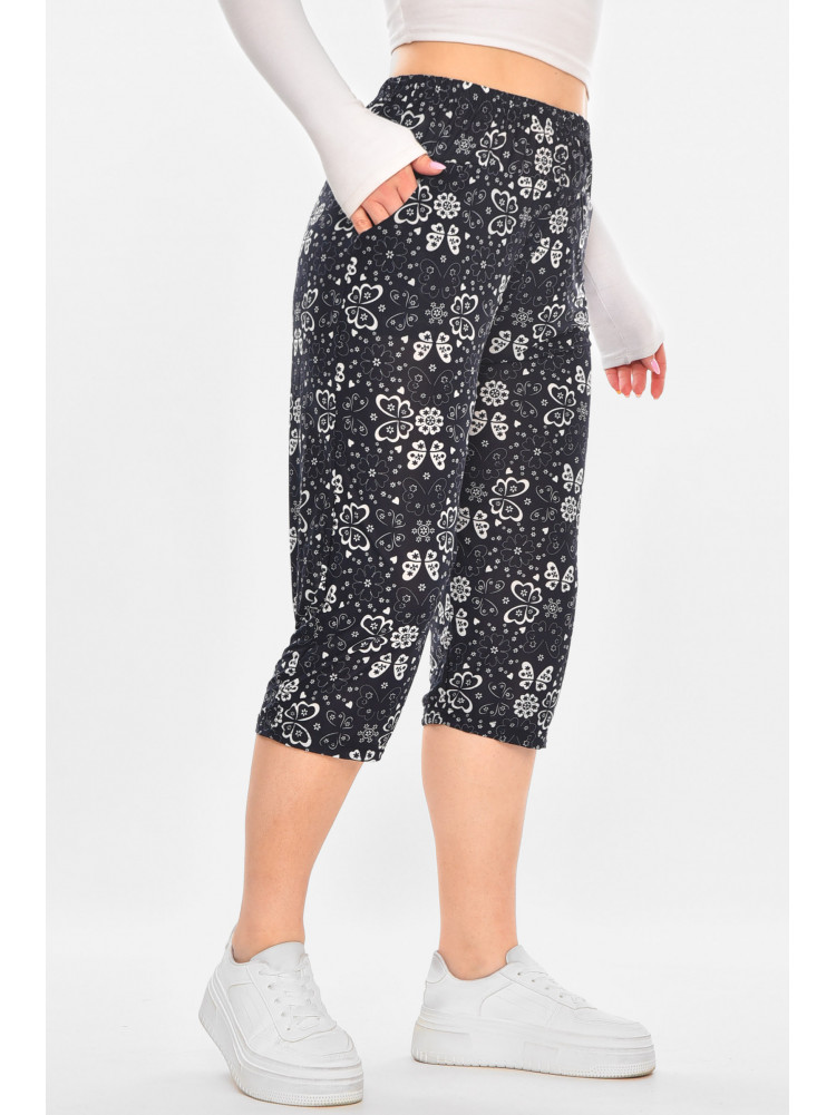 Бриджи женские тёмно-синего цвета с принтом А705-1 211484C