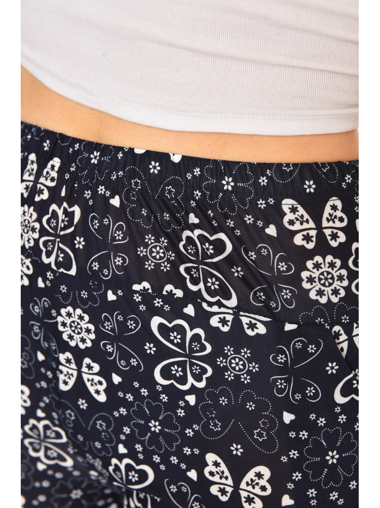 Бриджи женские тёмно-синего цвета с принтом А705-1 211484C
