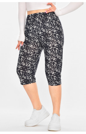Бриджи женские тёмно-синего цвета с принтом А705-1 211485C