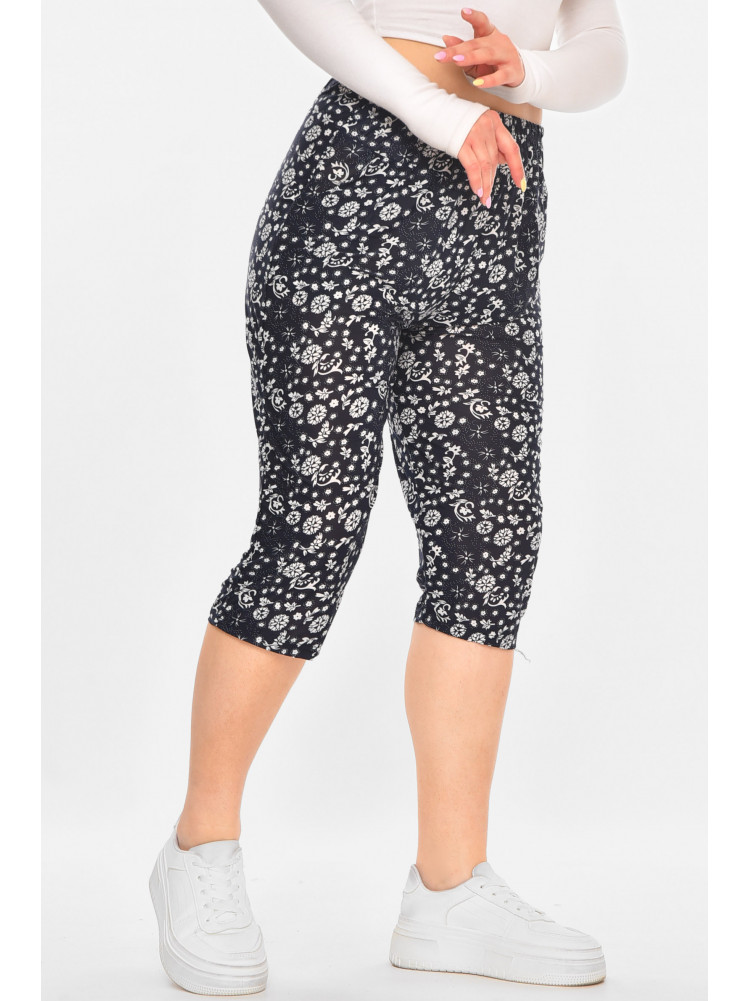 Бриджи женские тёмно-синего цвета с принтом А705-1 211485C