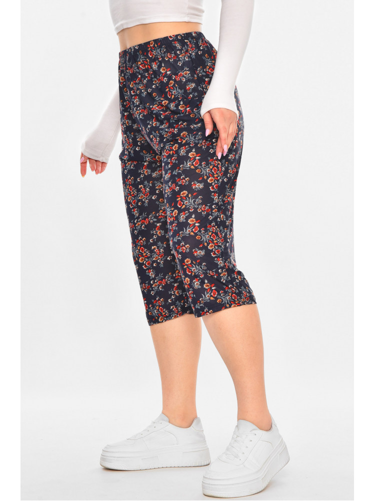 Бриджи женские тёмно-синего цвета с принтом А705-1 211486C
