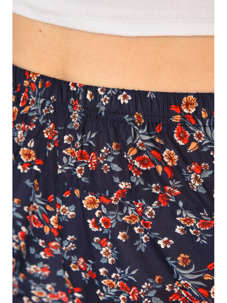 Бриджи женские тёмно-синего цвета с принтом А705-1 211486C