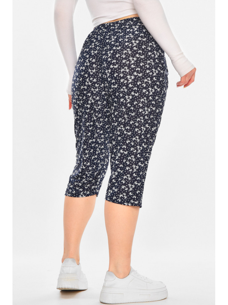 Бриджи женские тёмно-синего цвета с принтом А705-1 211487C