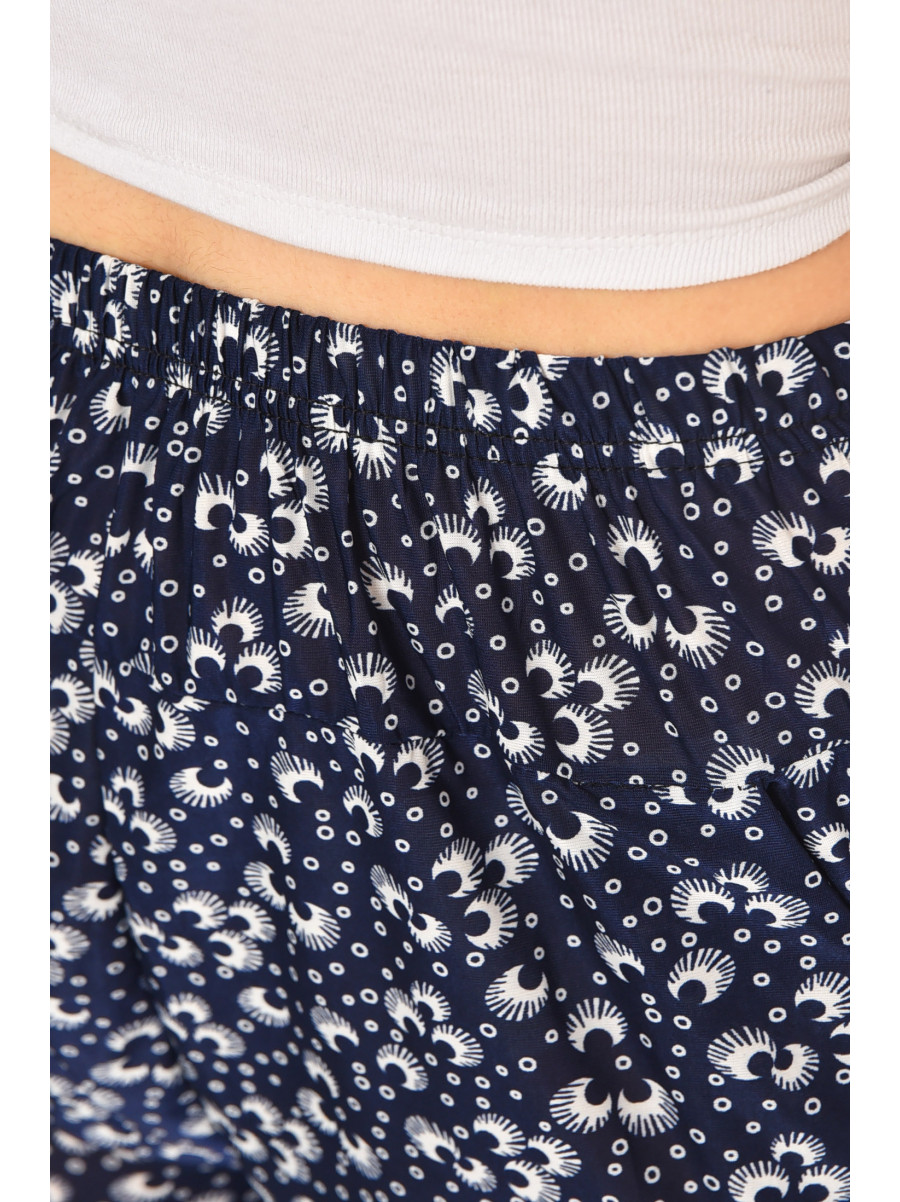 Бриджи женские тёмно-синего цвета с принтом А705-1 211487C