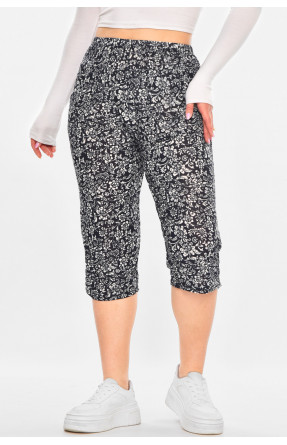 Бриджи женские тёмно-синего цвета с принтом А705-1 211488C