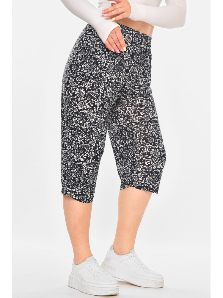 Бриджи женские тёмно-синего цвета с принтом А705-1 211488C