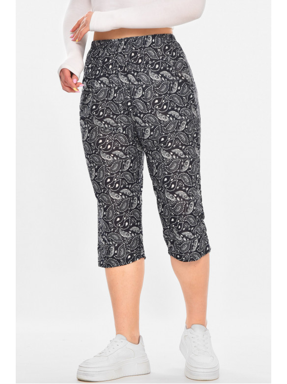 Бриджи женские тёмно-синего цвета с принтом А705-1 211489C