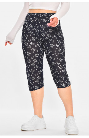 Бриджи женские тёмно-синего цвета с принтом А705-1 211490C