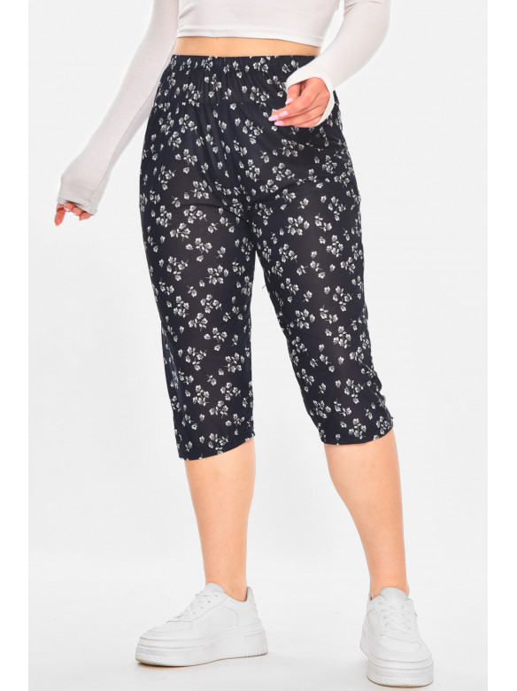 Бриджи женские тёмно-синего цвета с принтом А705-1 211490C
