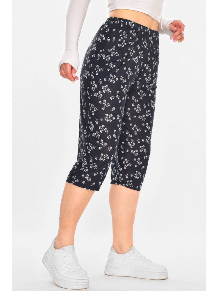 Бриджи женские тёмно-синего цвета с принтом А705-1 211490C