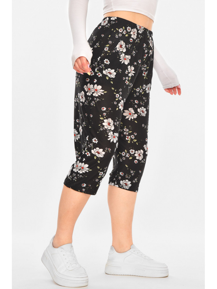 Бриджи женские черного цвета с принтом А705-1 211491C