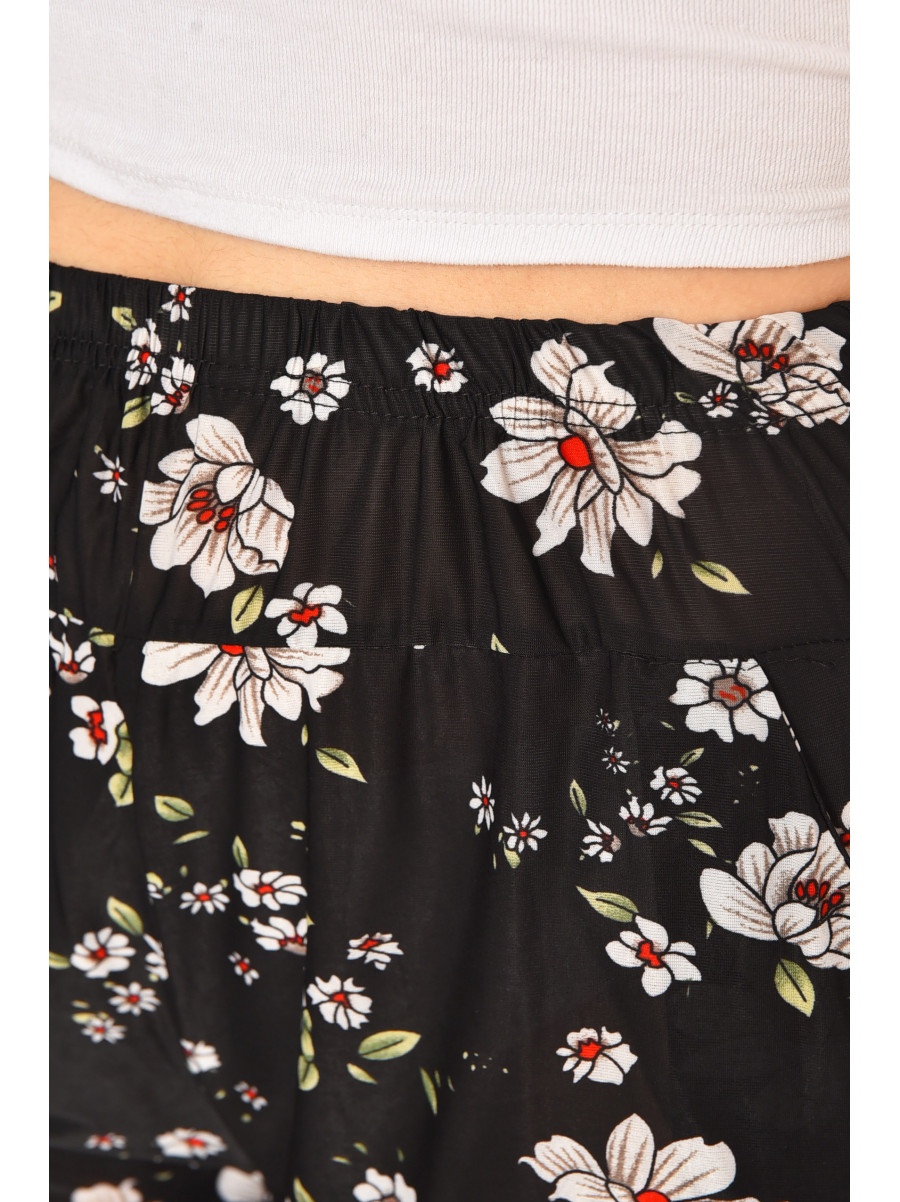 Бриджи женские черного цвета с принтом А705-1 211491C