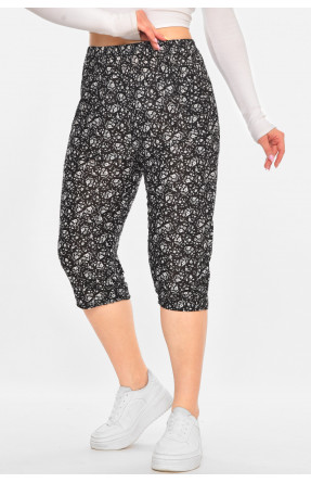 Бриджи женские черного цвета с принтом А705-1 211492C