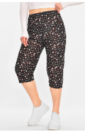 Бриджи женские черного цвета с принтом А705-1 211493C