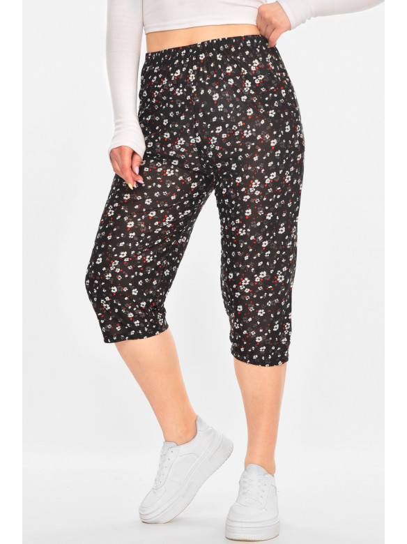 Бриджи женские черного цвета с принтом А705-1 211493C