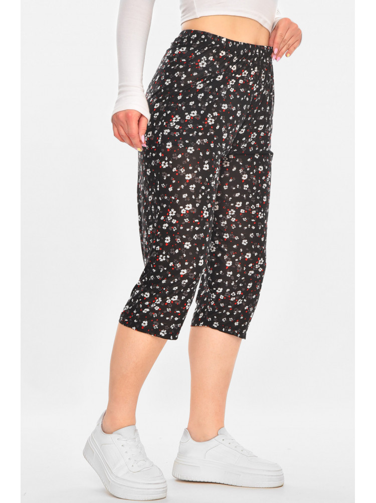 Бриджи женские черного цвета с принтом А705-1 211493C