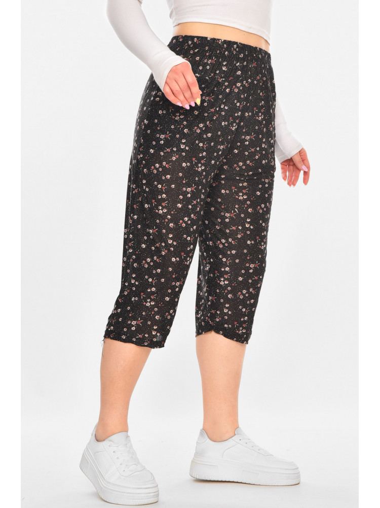 Бриджи женские черного цвета с принтом А705-1 211494C