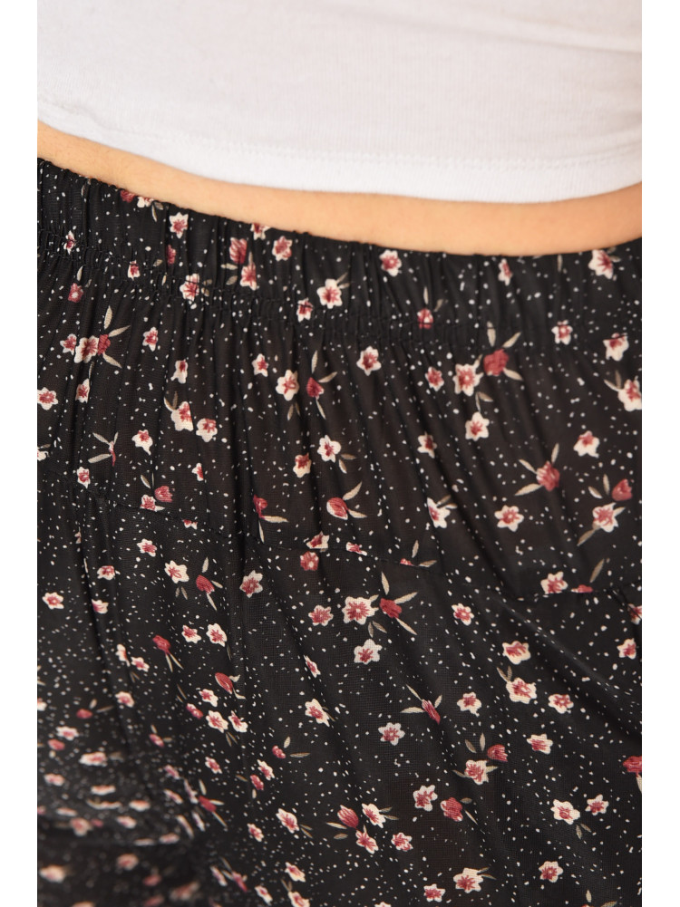 Бриджи женские черного цвета с принтом А705-1 211494C