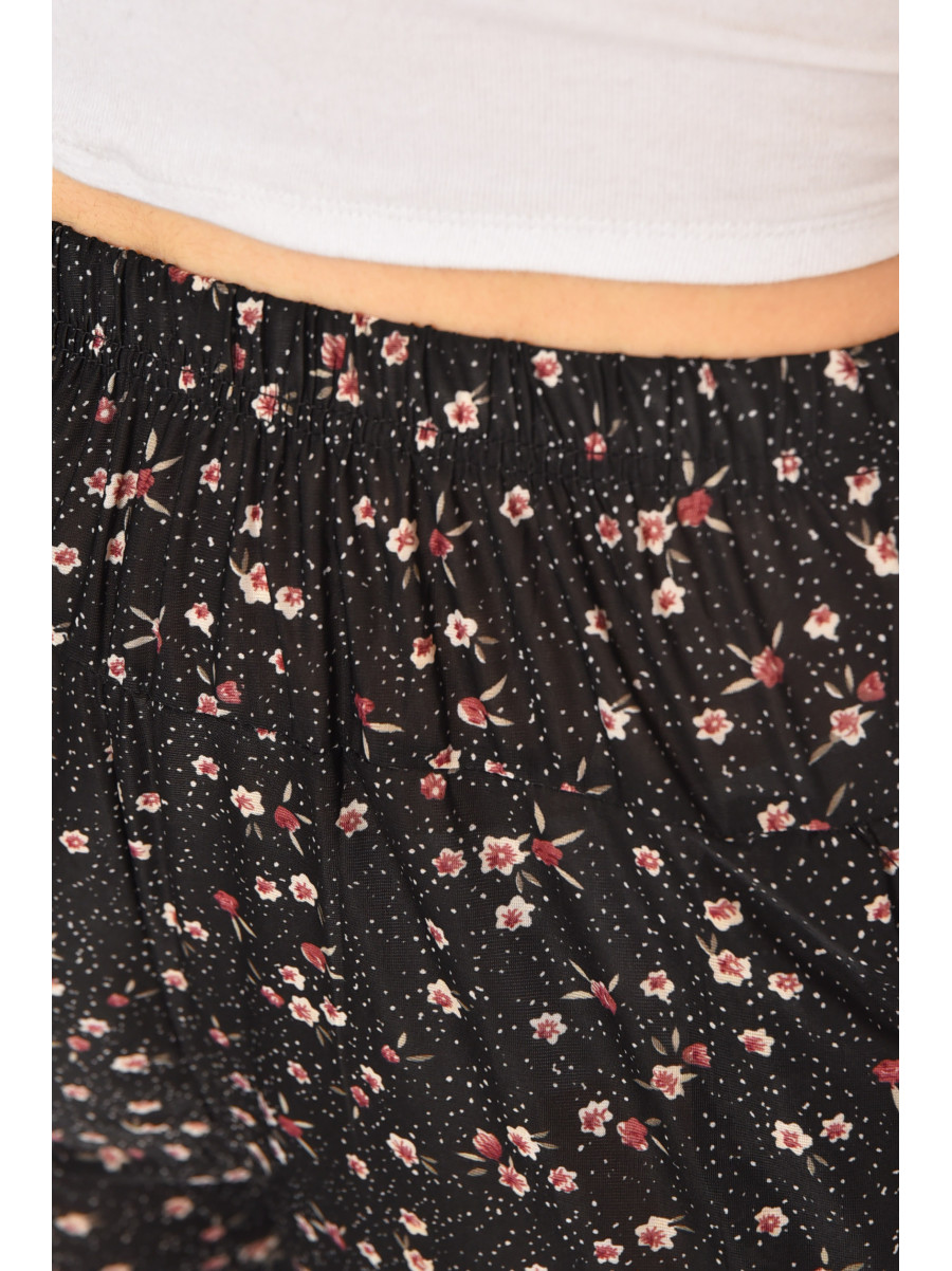 Бриджи женские черного цвета с принтом А705-1 211494C