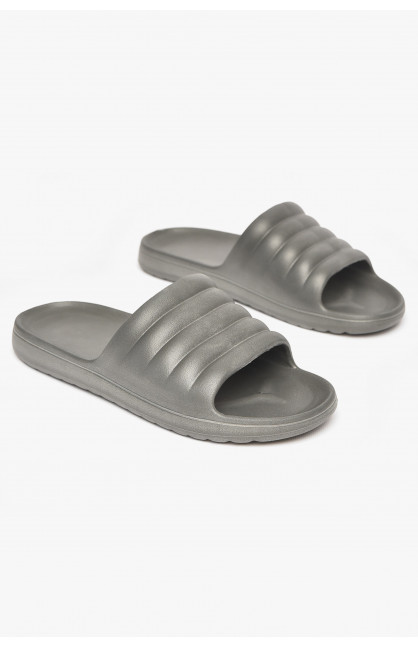 Шлепки пена мужские серого цвета 408 211495C Шлепки пена мужские серого цвета 408 211495C