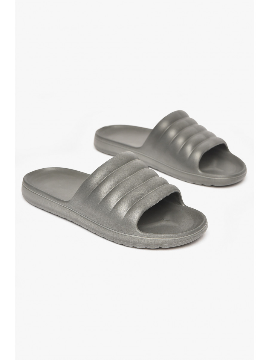 Шлепки пена мужские серого цвета 408 211495C