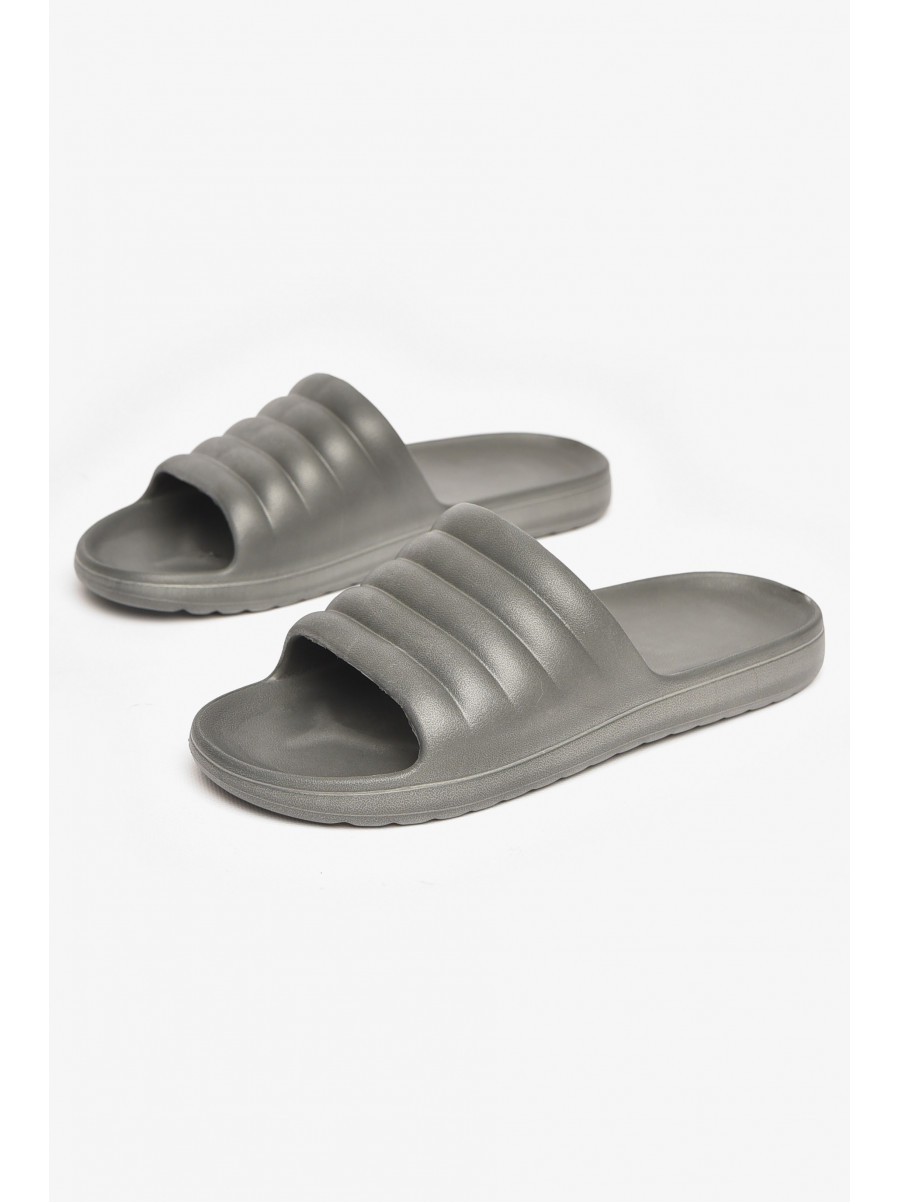 Шлепки пена мужские серого цвета 408 211495C