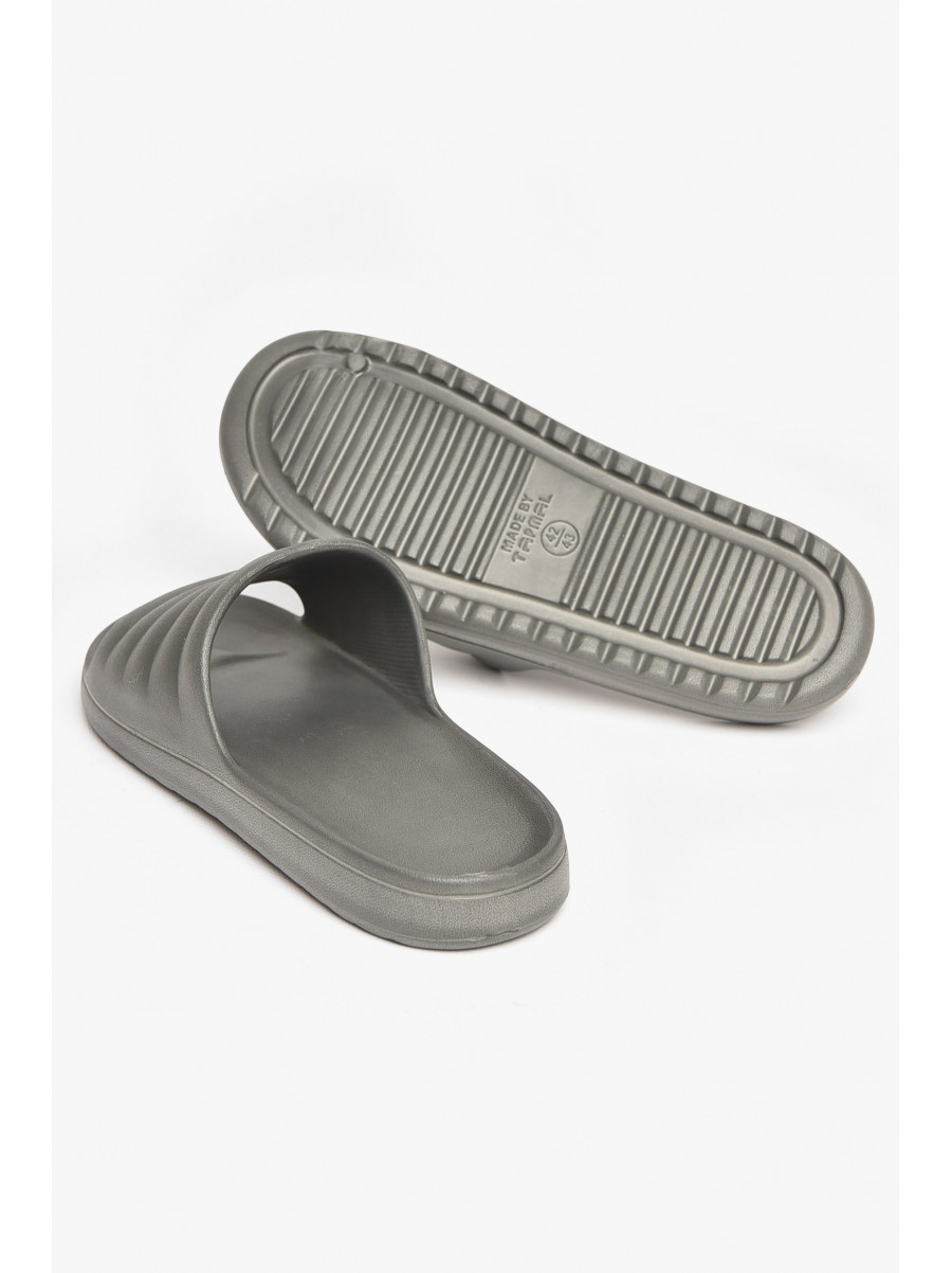 Шлепки пена мужские серого цвета 408 211495C