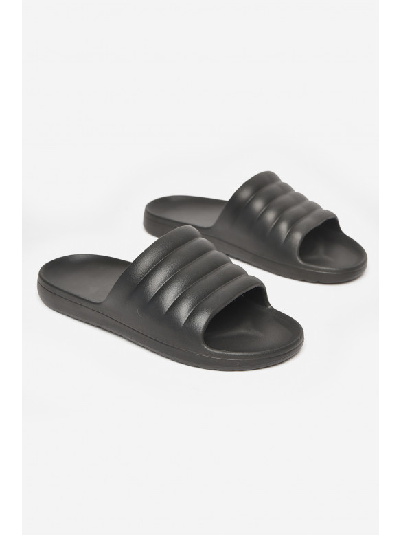 Шлепки пена мужские черного цвета 408 211496C