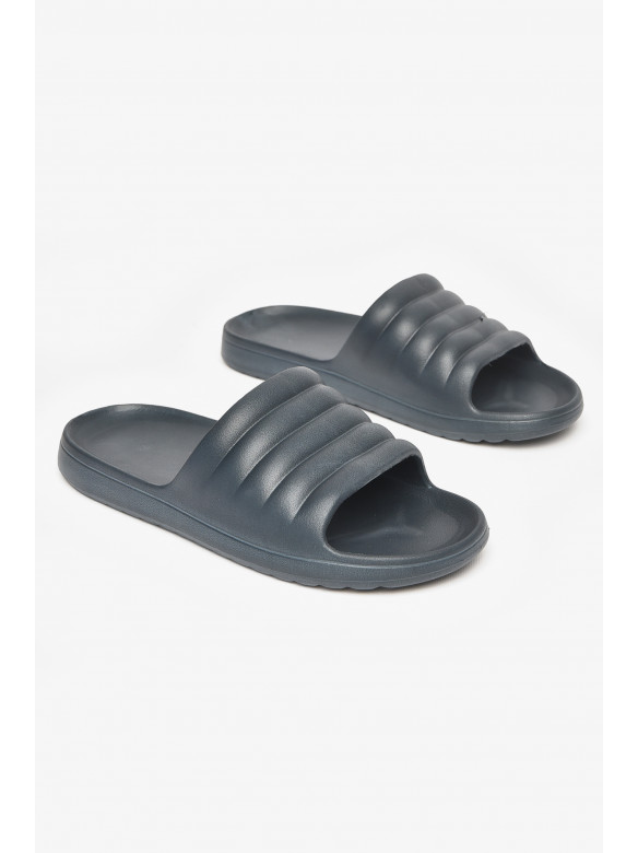 Шлепки пена мужские синего цвета 408 211497C