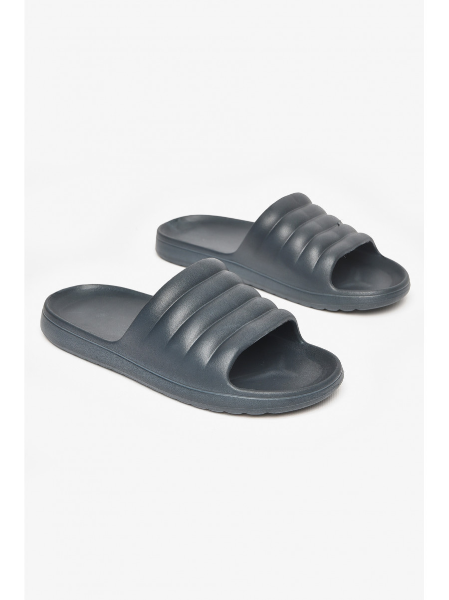 Шлепки пена мужские синего цвета 408 211497C