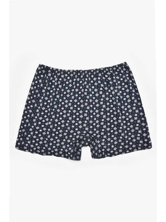 Трусы семейные мужские батальные темно-синего цвета 211524C