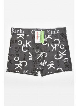 Боксеры мужские тёмно-серого цвета с принтом Z044 211556C