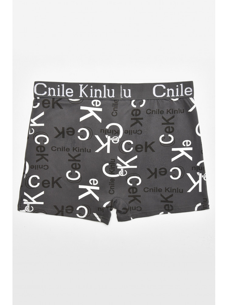Боксеры мужские тёмно-серого цвета с принтом Z044 211556C