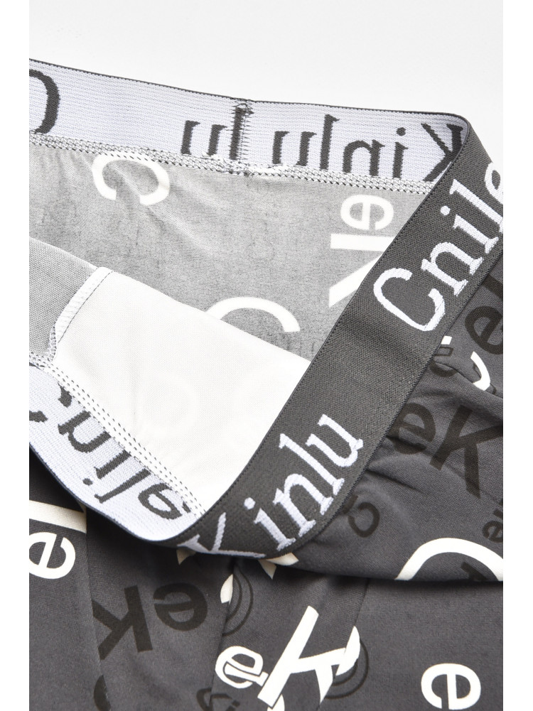 Боксеры мужские тёмно-серого цвета с принтом Z044 211556C