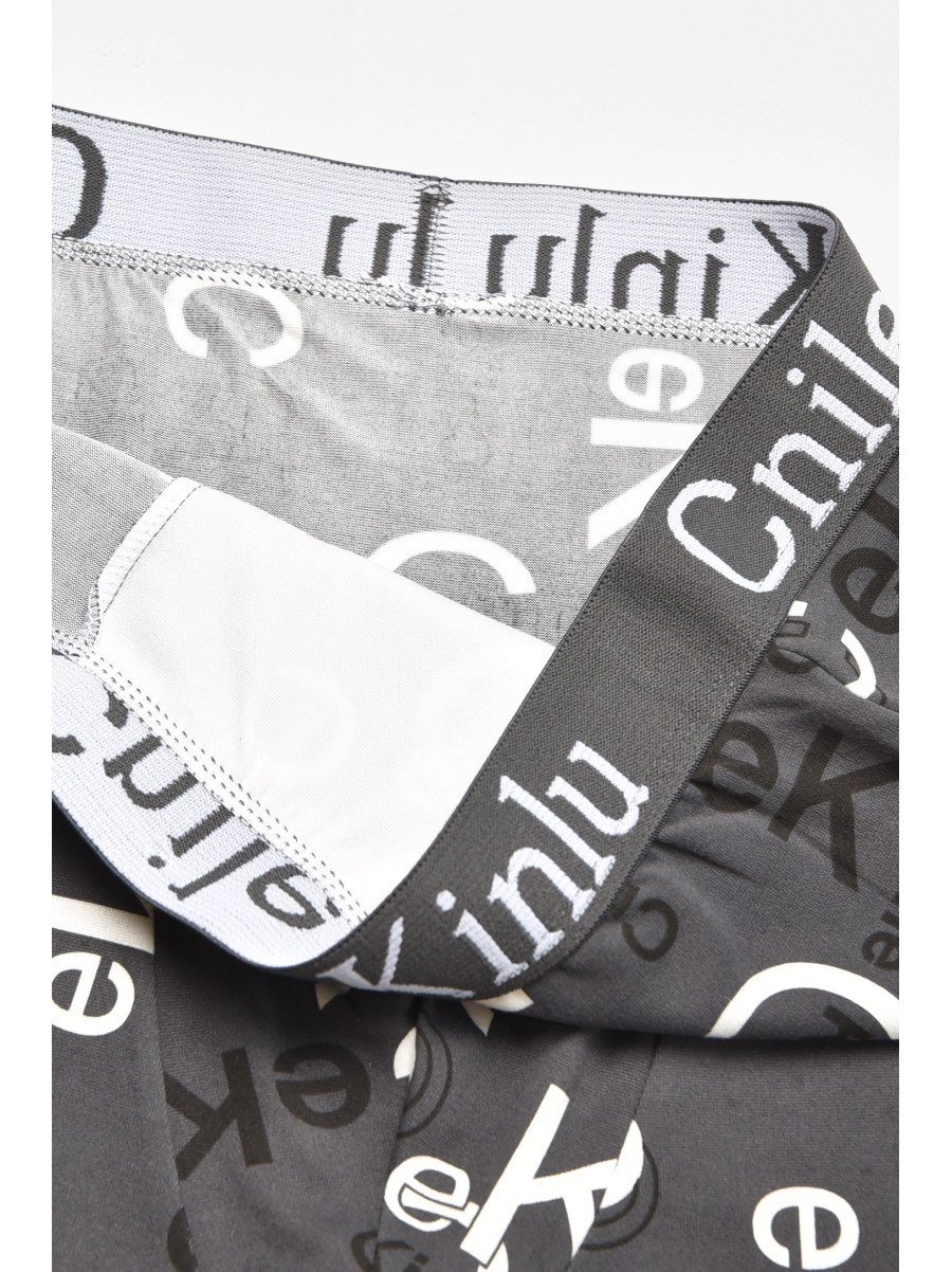 Боксеры мужские тёмно-серого цвета с принтом Z044 211556C